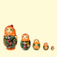 Матрешка Цветочный узор М5, 6 см, различные дизайны