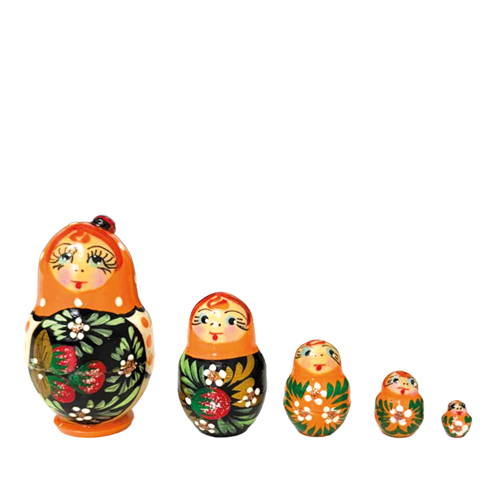 Матрешка Цветочный узор М5, 6 см, различные дизайны
