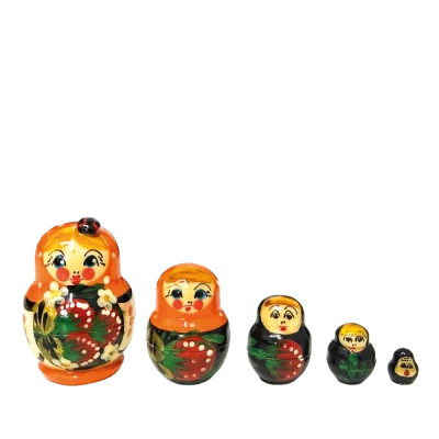 Матрешка Цветочный узор М5, 4 см, различные дизайны