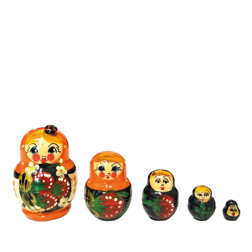 Матрешка Цветочный узор М5, 4 см, различные дизайны