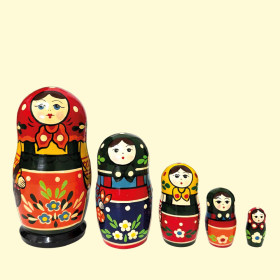Матрешка Загорская М5, 15 см, различные дизайны
