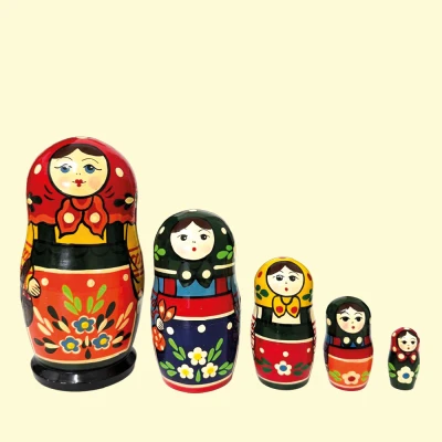Матрешка Загорская М5, 15 см, различные дизайны