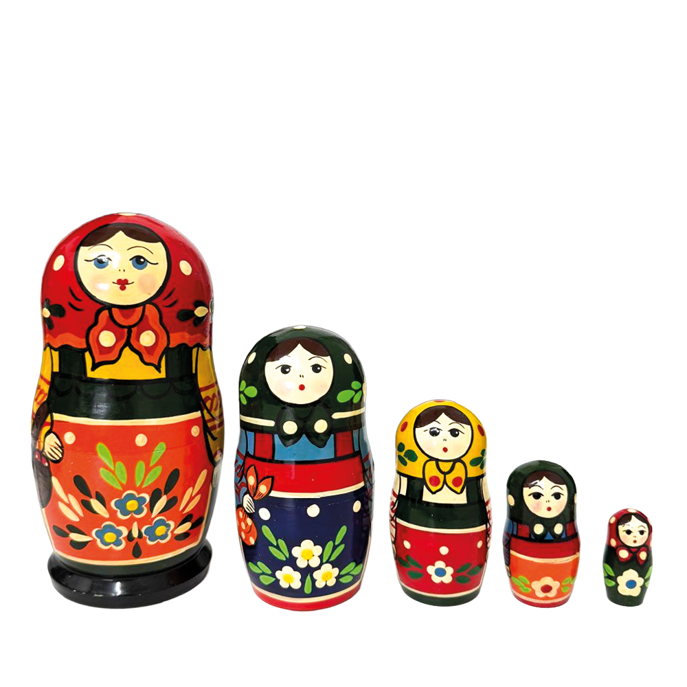 Матрешка Загорская М5, 15 см, различные дизайны