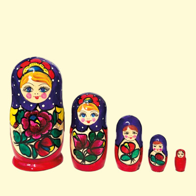 Матрешка Полховский Майдан М5, 15 см, различные дизайны