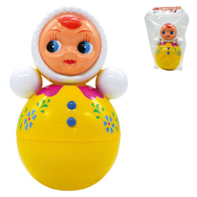 Музыкальная кукла-неваляшка, около 25 см, из ПВХ, желтая