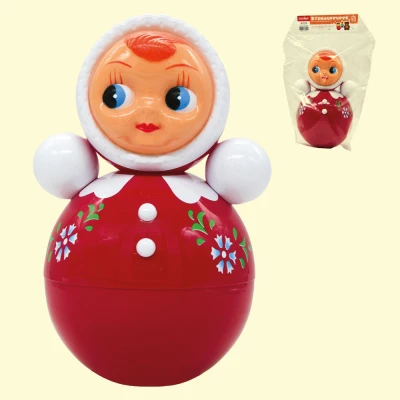 Музыкальная кукла-неваляшка, около 25 см, из ПВХ, красная