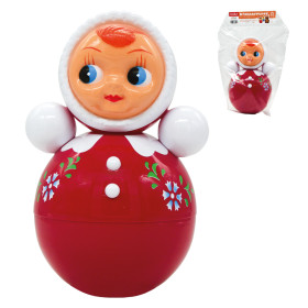 Музыкальная кукла-неваляшка, около 25 см, из ПВХ, красная