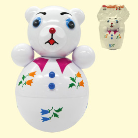 Музыкальная кукла-неваляшка Медвежонок, около 25 см, из ПВХ