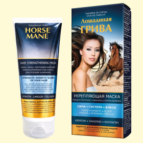 Pharma Group Лошадиная Грива — Укрепл. маска для волос с кератином, ланолином и коллагеном, 200 мл