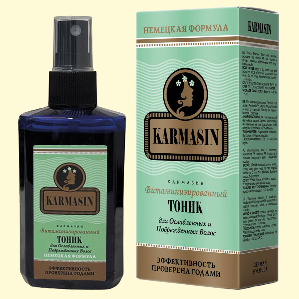 Pharma Group KARMASIN — Тоник для ослабленных и поврежденных волос с витаминами, 100 мл