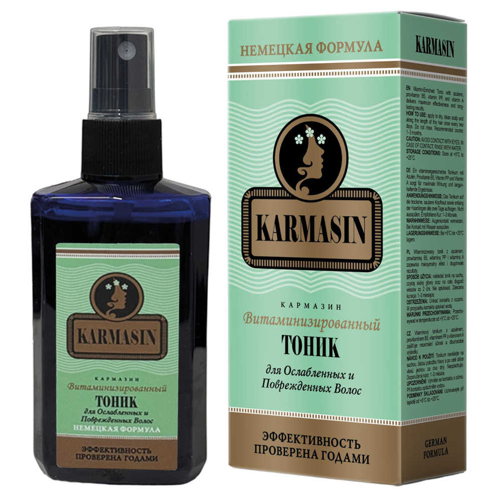 Pharma Group KARMASIN — Тоник для ослабленных и поврежденных волос с витаминами, 100 мл