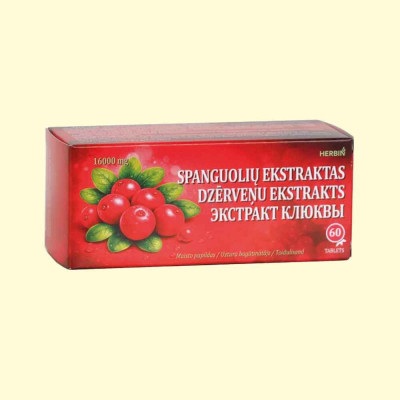 HERBIN Экстракт клюквы 16 000 мг, 60 таблеток