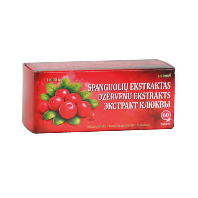 HERBIN Экстракт клюквы 16 000 мг, 60 таблеток