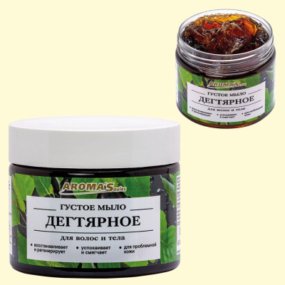 AROMA'Saules Густое мыло для тела и волос Дегтярное, 250 мл