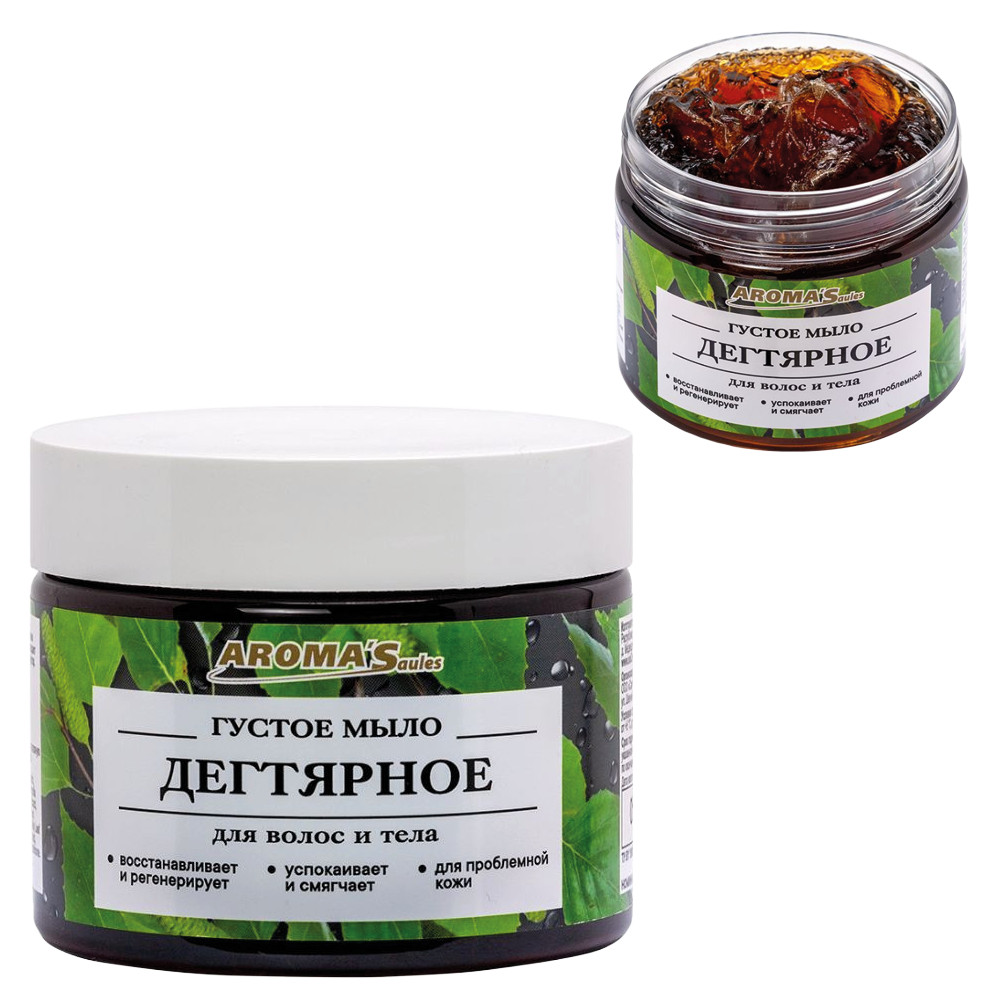 AROMA'Saules Густое мыло для тела и волос Дегтярное, 250 мл