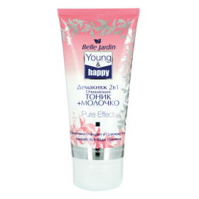 Belle Jardin средство для снятия макияжа 2 в 1 — очищающий тоник и лосьон YOUNG and HAPPY, 200 мл