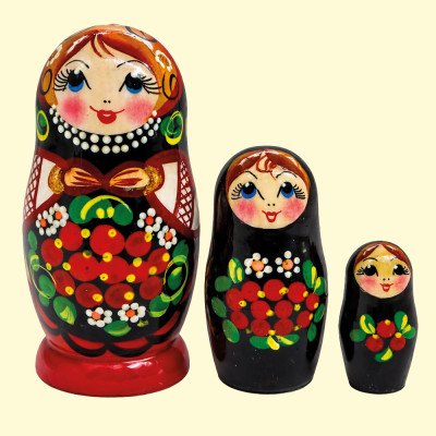 Матрёшка Рябина малая M3, 11 см