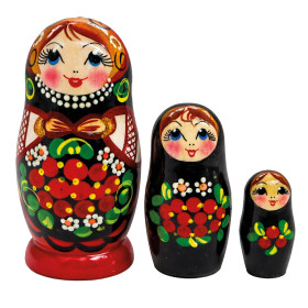 Матрёшка Рябина малая M3, 11 см