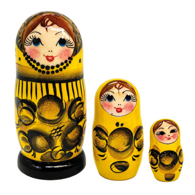 Матрёшка Жёлтая лилия M3, 11 см