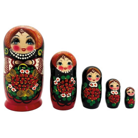 Матрёшка Рябина M5, 18 см
