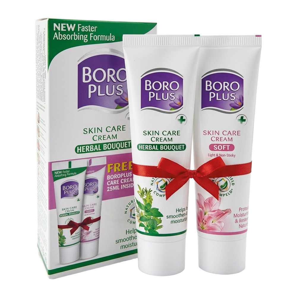 Набор кремов Boro Plus, травяной букет (зелёный), 25 мл + крем Soft Boro Plus, 25 мл