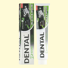 DENTAL Dream Black & White зубная паста с бамбуковым углём, 100 мл