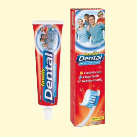DENTAL Family зубная паста, комплексный уход и отбеливание, 100 мл