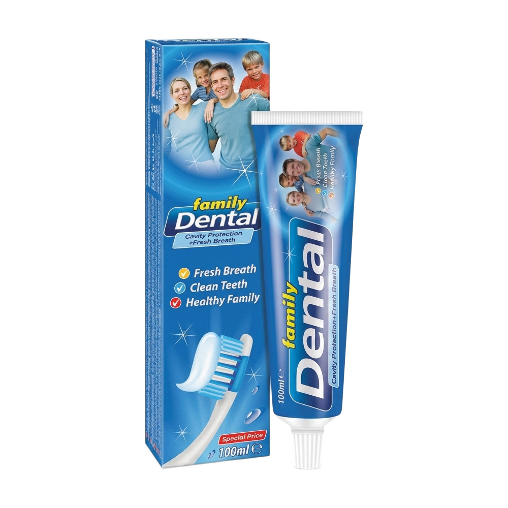 DENTAL Family зубная паста, защита от кариеса и свежее дыхание, 100 мл