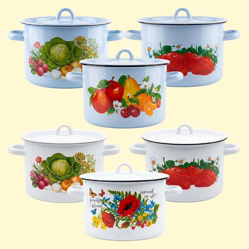 Цилиндрическая кастрюля с крышкой, 3 л