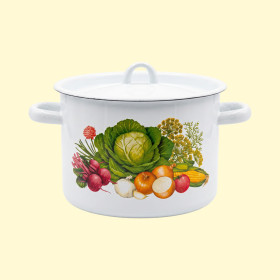 Цилиндрическая кастрюля с крышкой, 3 л