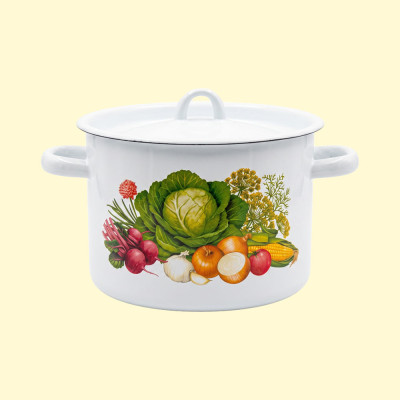 Цилиндрическая кастрюля с крышкой, 3 л
