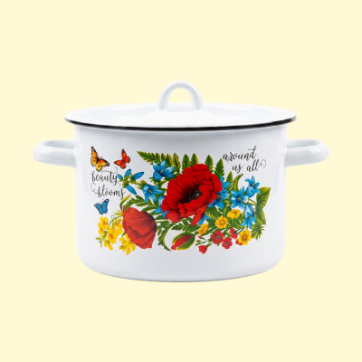 Цилиндрическая кастрюля с крышкой, 3 л
