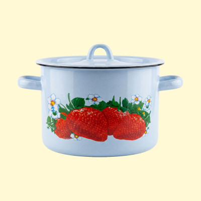Цилиндрическая кастрюля с крышкой, 3 л