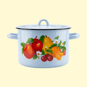 Цилиндрическая кастрюля с крышкой, 3 л