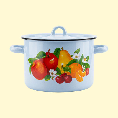 Цилиндрическая кастрюля с крышкой, 3 л
