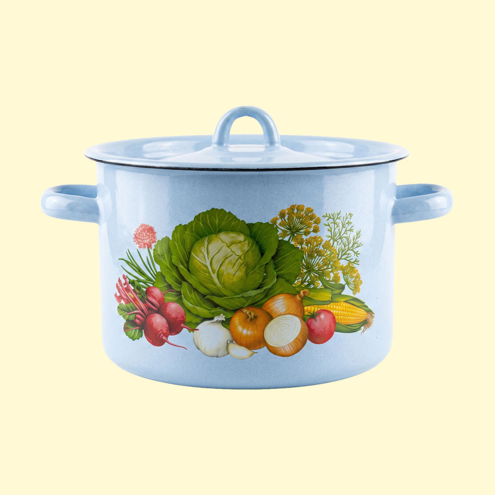 Цилиндрическая кастрюля с крышкой, 3 л