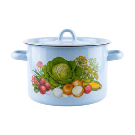 Цилиндрическая кастрюля с крышкой, 3 л