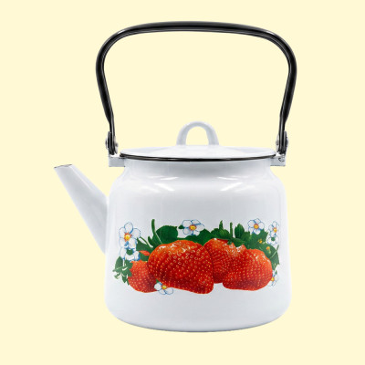 Эмалированный чайник с крышкой, 3,5 л