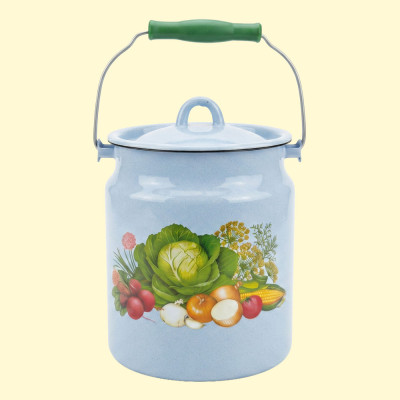 Эмалированный бидон с крышкой, 3 л