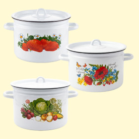 Цилиндрическая кастрюля с крышкой, 5,5 л