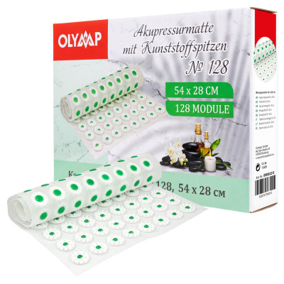 Акупунктурный массажный коврик №128, 128 модуля, 54 × 28 см