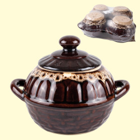 Горшок для выпекания с ручками Корзинка, 0,75 л (набор из 4 шт.)